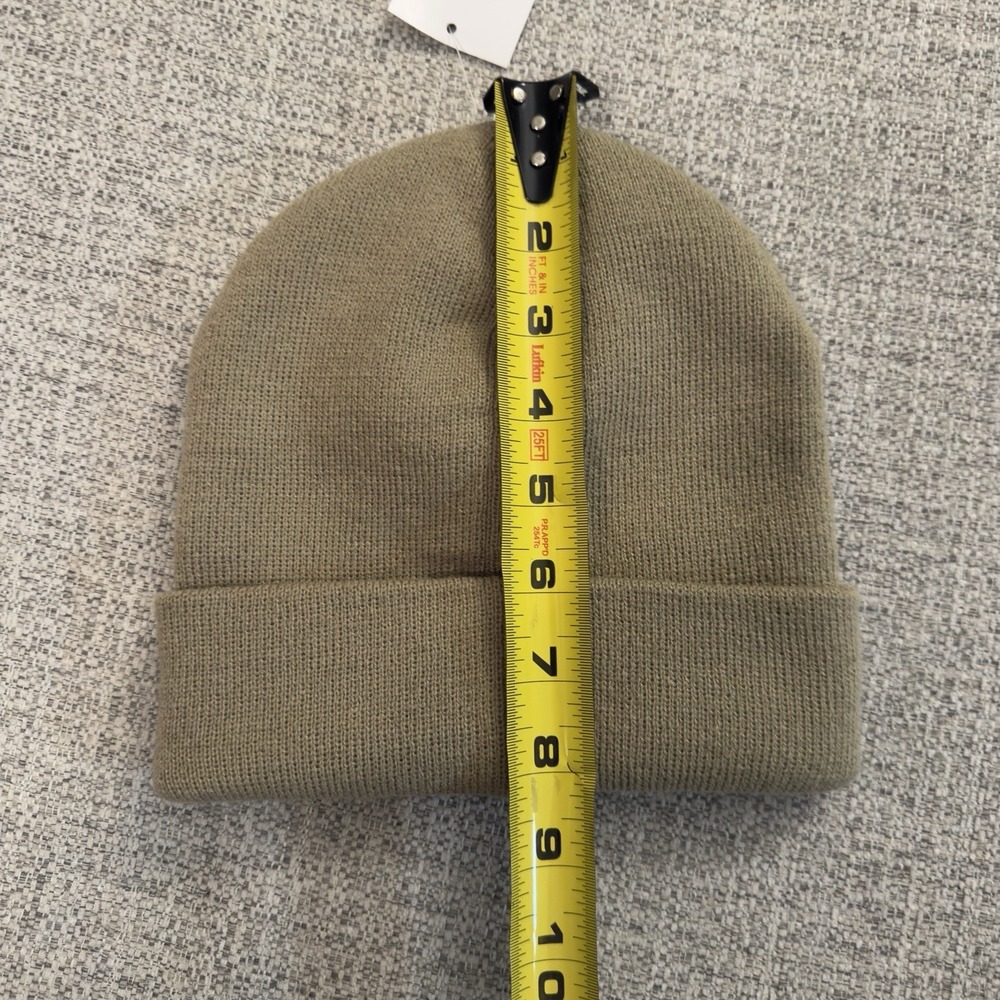 Von‎ Dutch Men's Cuff Knit Beanie OSFM Beige Khaki New Acrylic - Picture 3 of 4